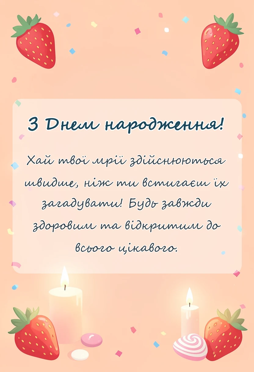 листівка з побажанням - дитячі привітання хлопчику з днем народження