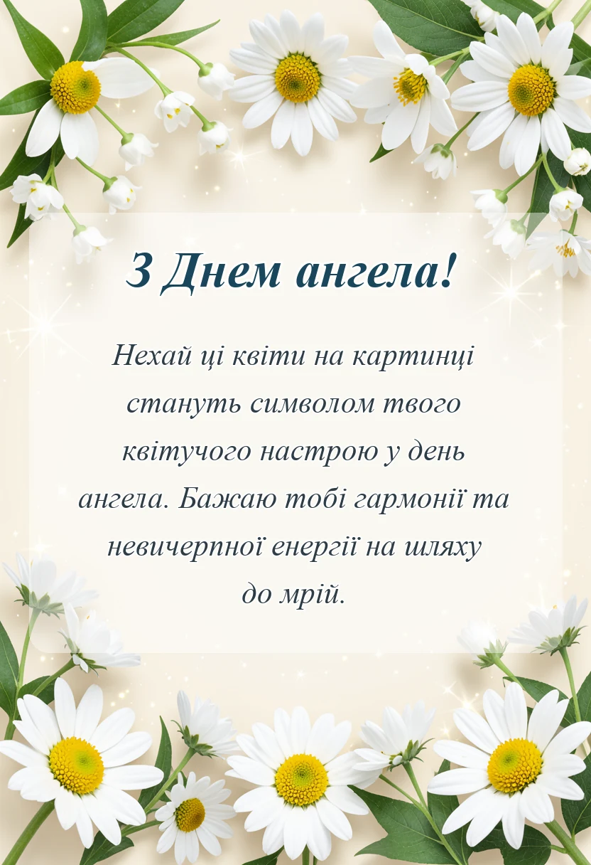 унікальна листівка - картинки з днем ангела квіти