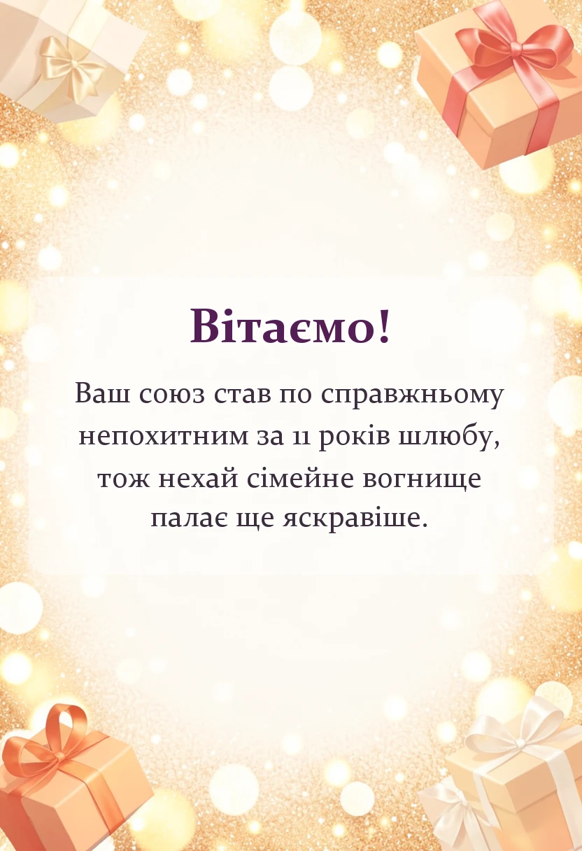 унікальна листівка - картинки з чавунним весіллям