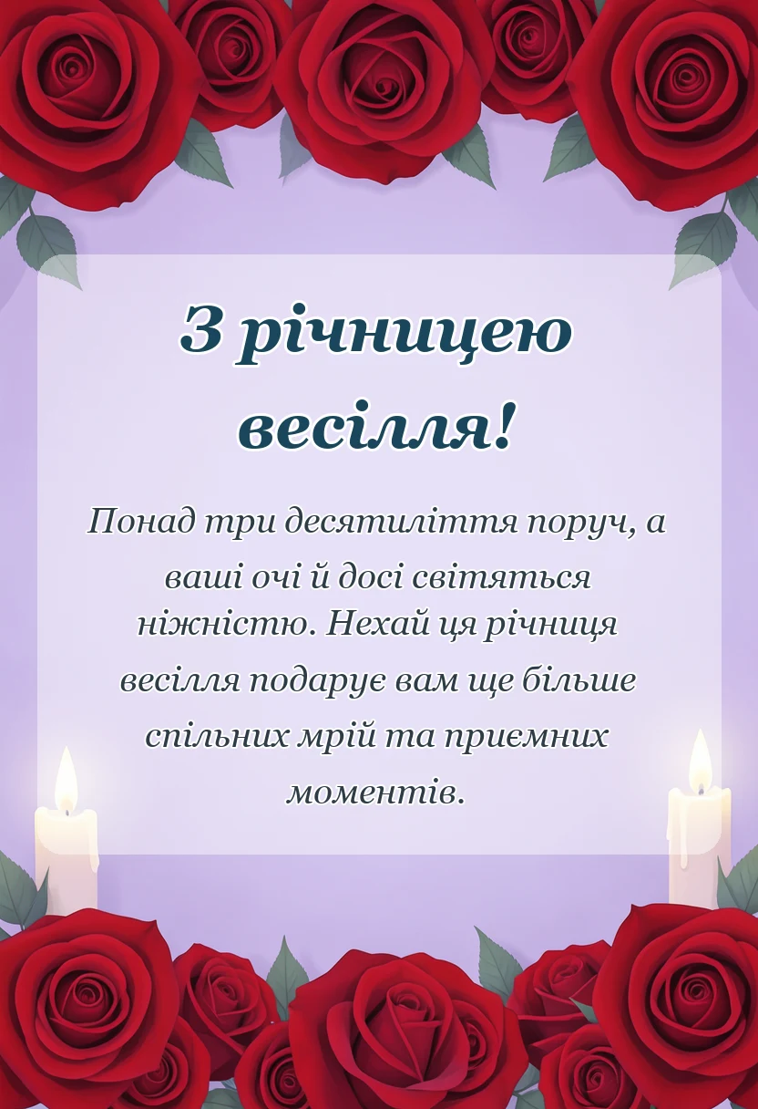 листівка з побажанням - коралове весілля картинки