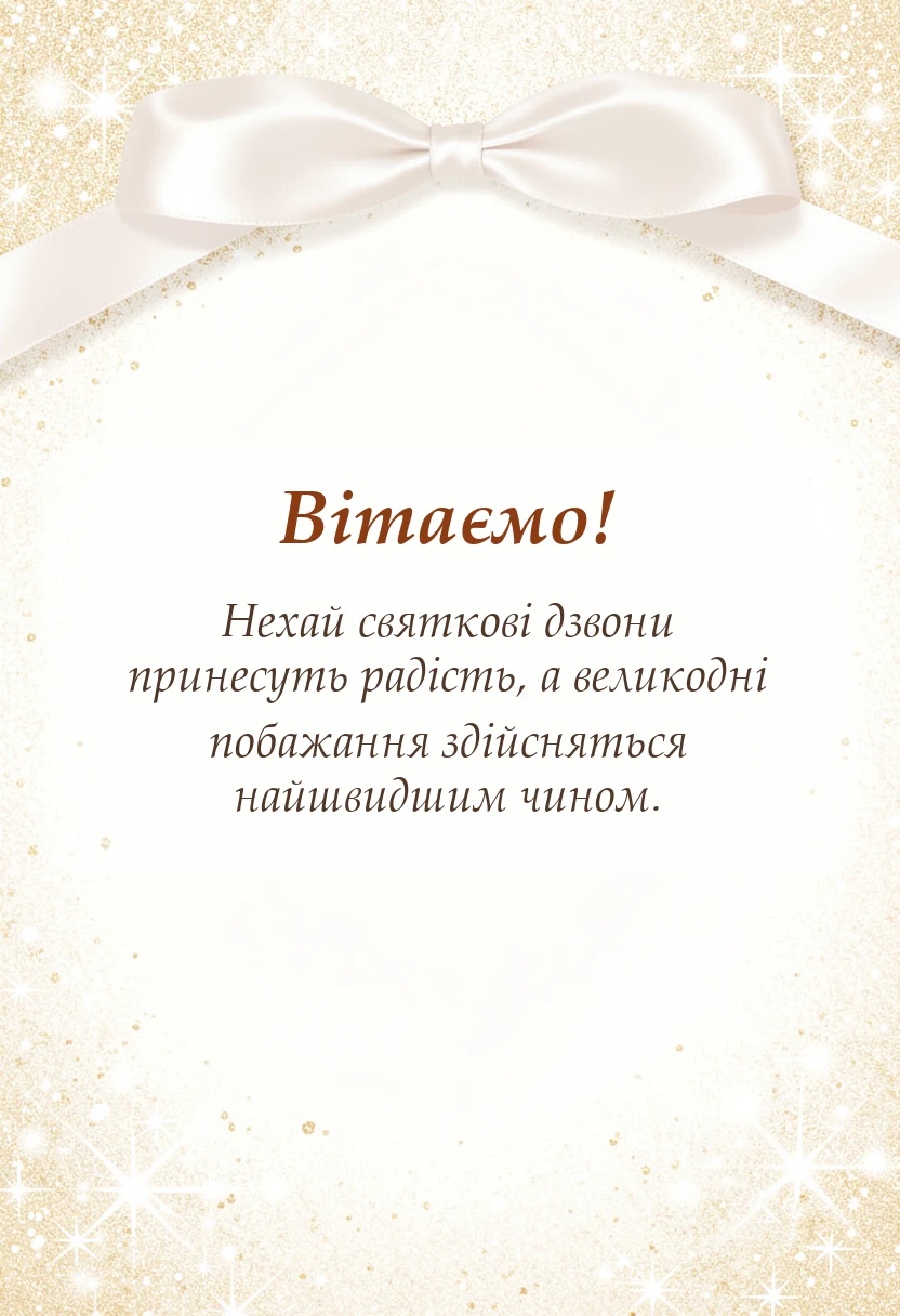 листівка з побажанням - листівки з великоднем українською мовою