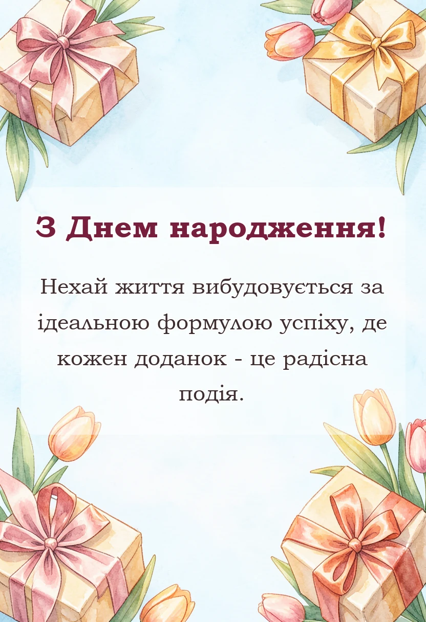 вітальна листівка - математичні привітання з днем народження для вчителя колеги