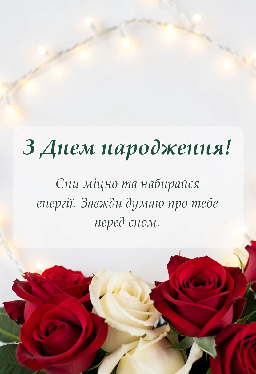 листівка з побажанням - побажання на добраніч для чоловіка