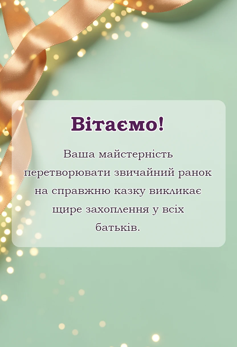 вітальна листівка - подяка вихователям за свято від батьків