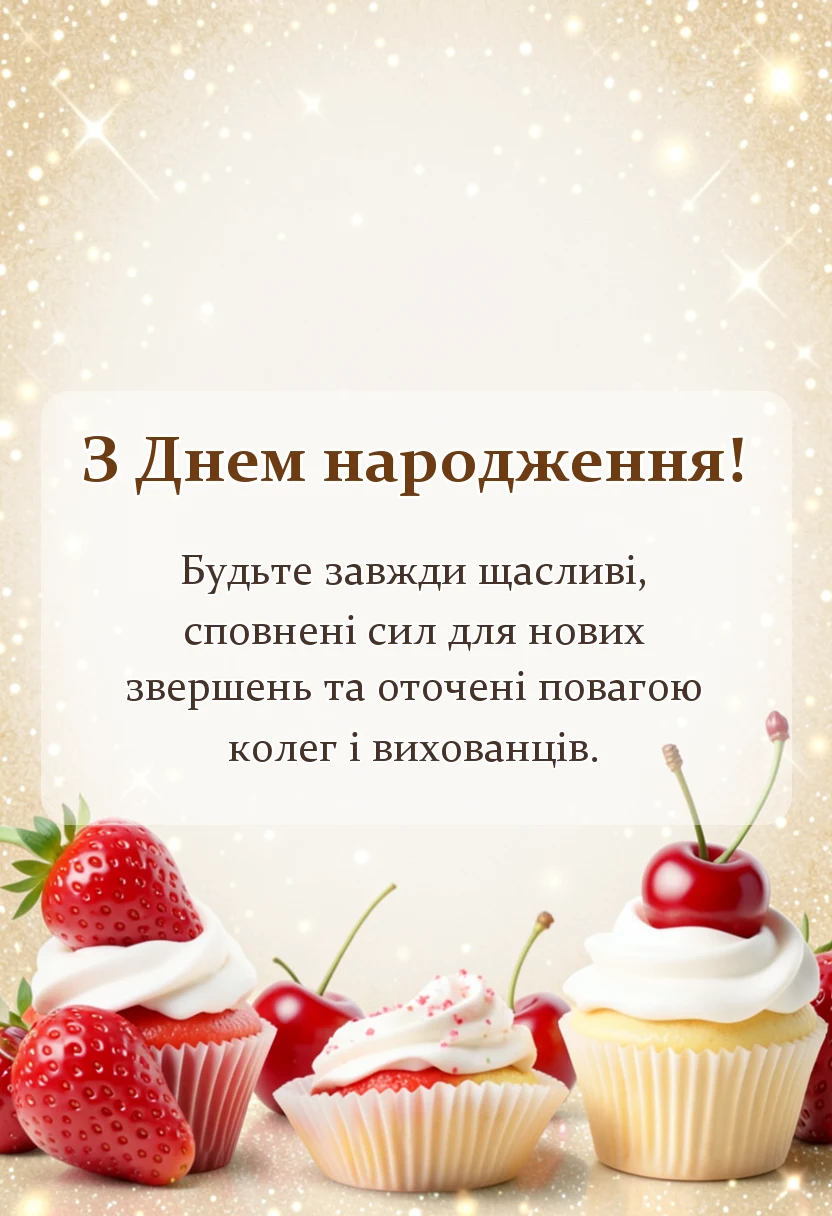 унікальна листівка - привітання з днем народження вчителю
