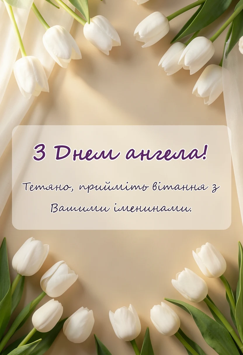 листівка з побажанням - день ангела тетяни