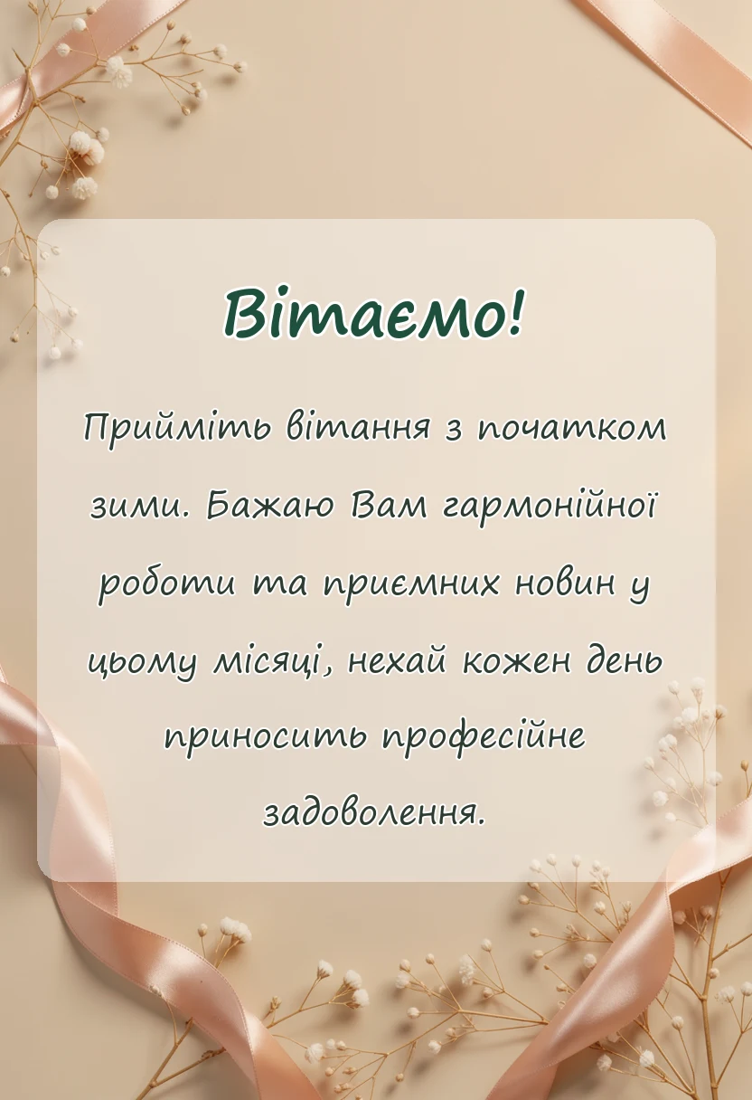 красива листівка: картинки з першим днем зими