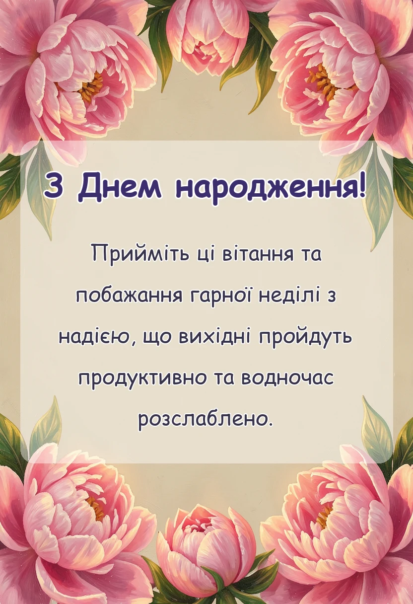 красива листівка: побажання гарної неділі картинки