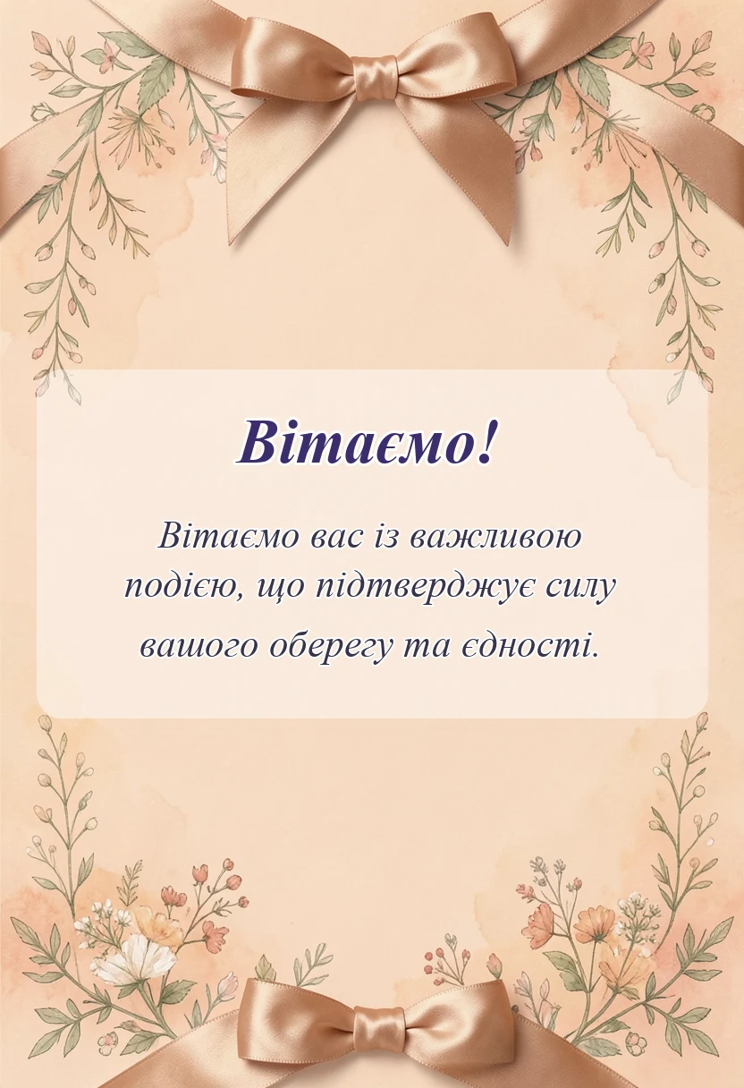 унікальна листівка - привітання з 14 роками весілля