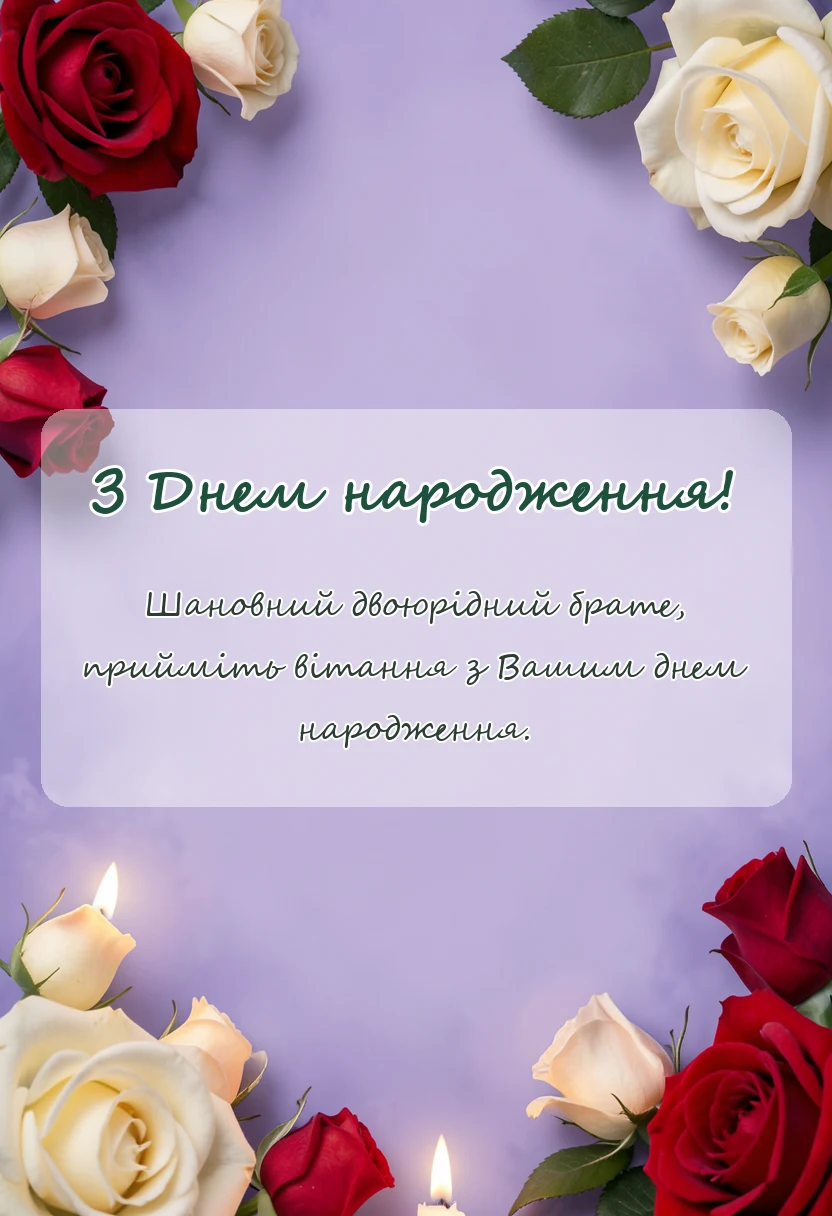 листівка з побажанням - привітання з днем народження двоюрідному брату своїми словами картинки