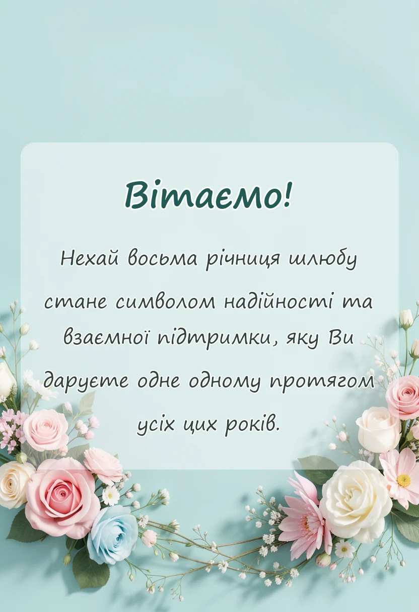 красива листівка: жерстяне весілля 8 років картинки