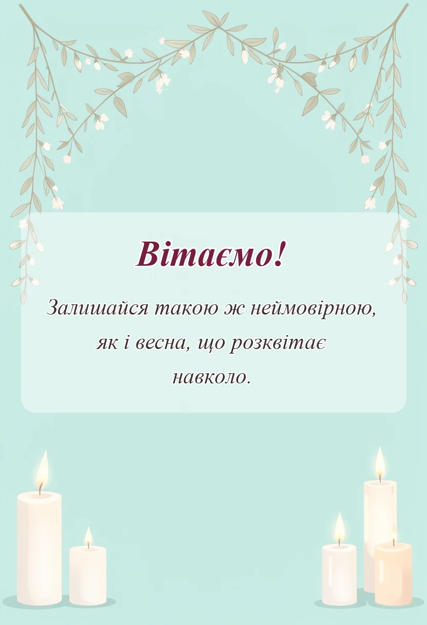 унікальна листівка - безкоштовні картинки з 8 березня