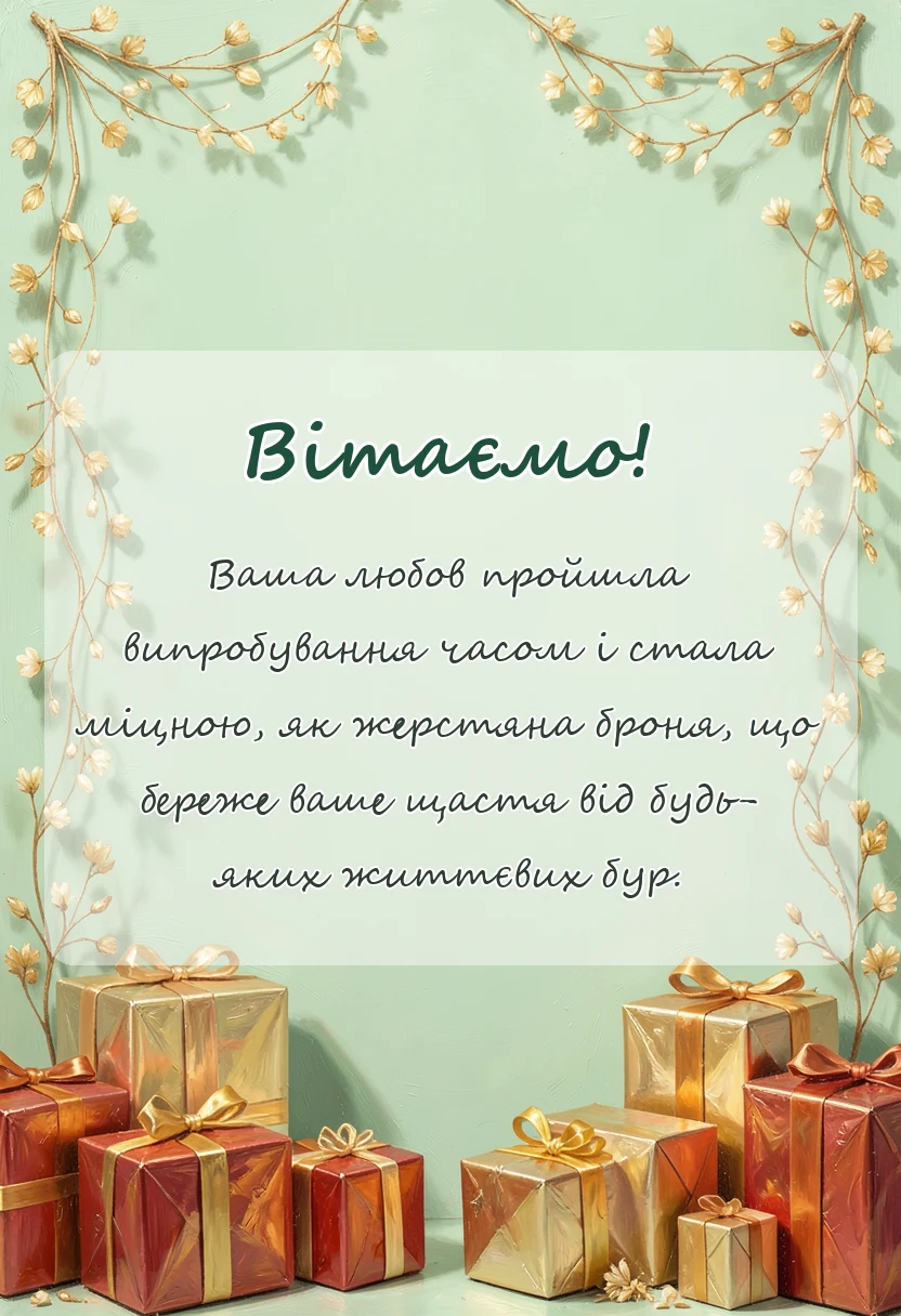 красива листівка: жерстяне весілля 8 років картинки