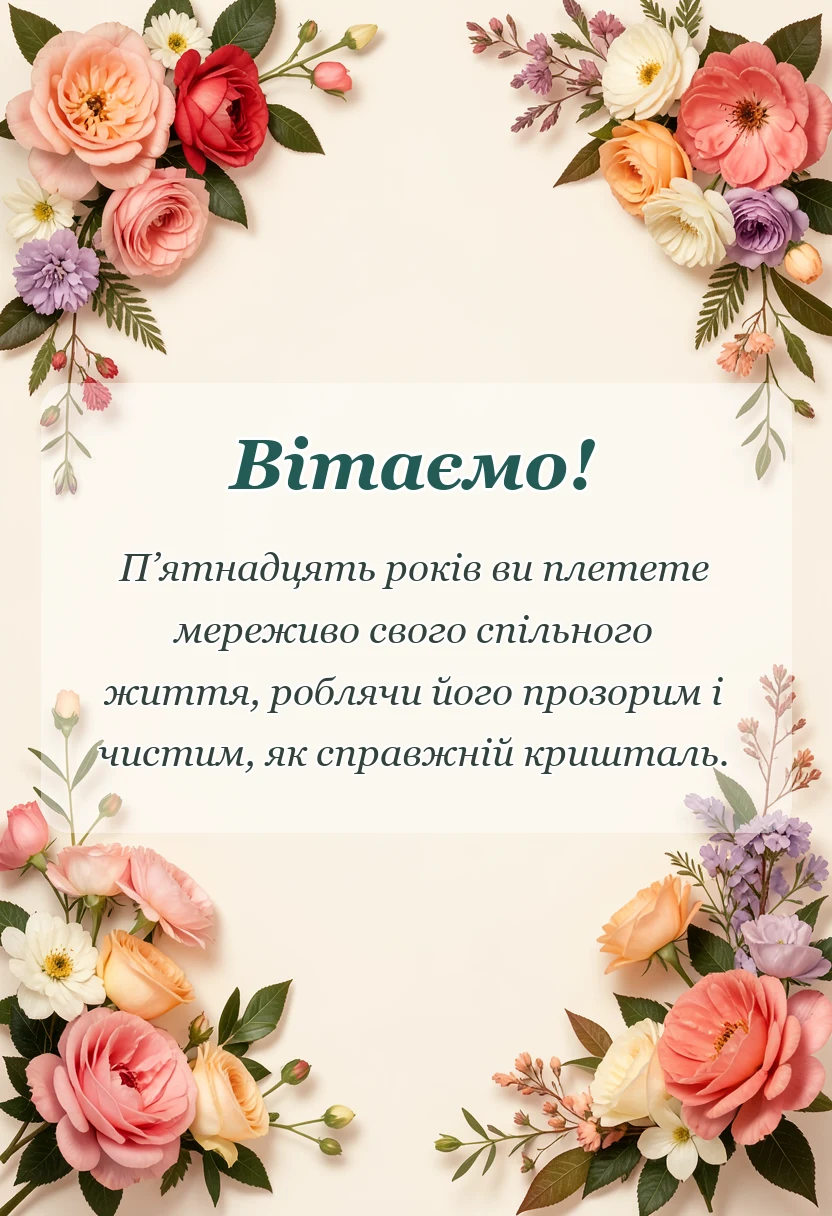 святкова картинка: картинки з кришталевим весіллям