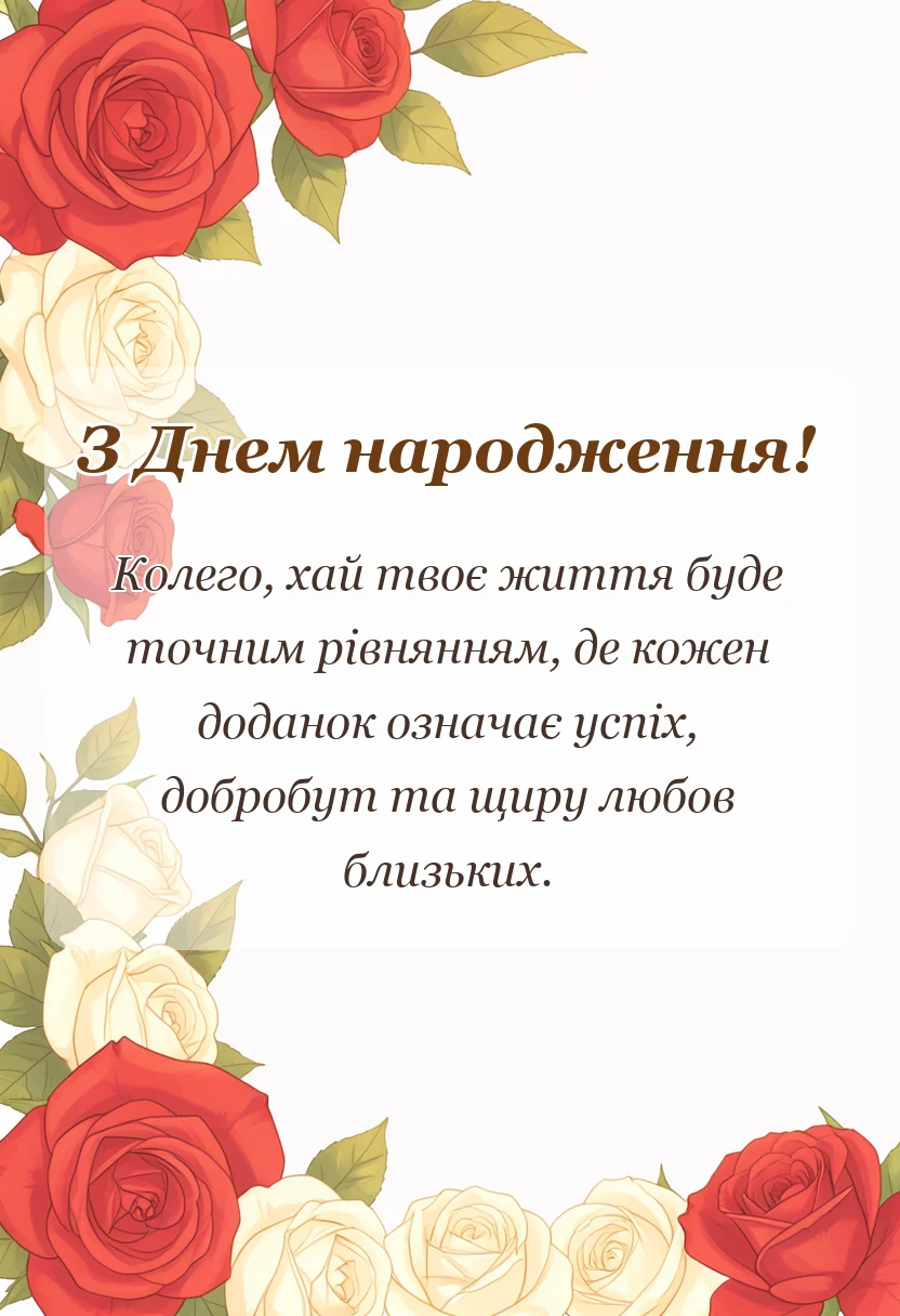 святкова картинка: математичні привітання з днем народження для вчителя колеги