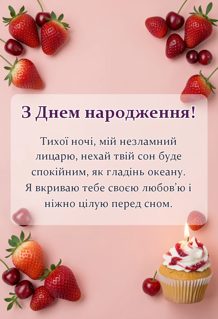 святкова картинка: побажання на добраніч для чоловіка
