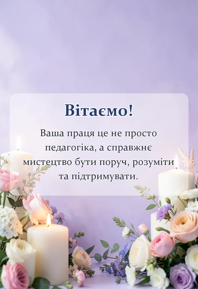 листівка з побажанням - подяка вихователям за свято від батьків