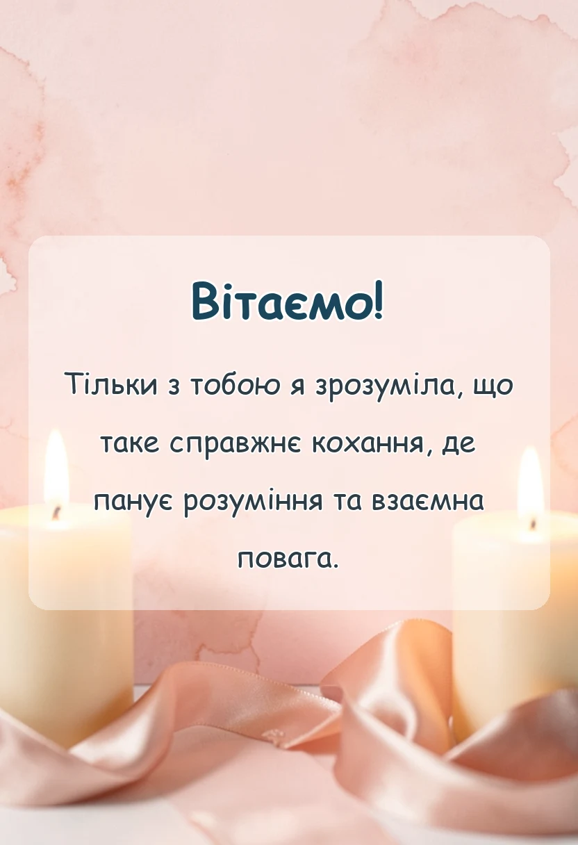 унікальна листівка - подяка коханому своїми словами