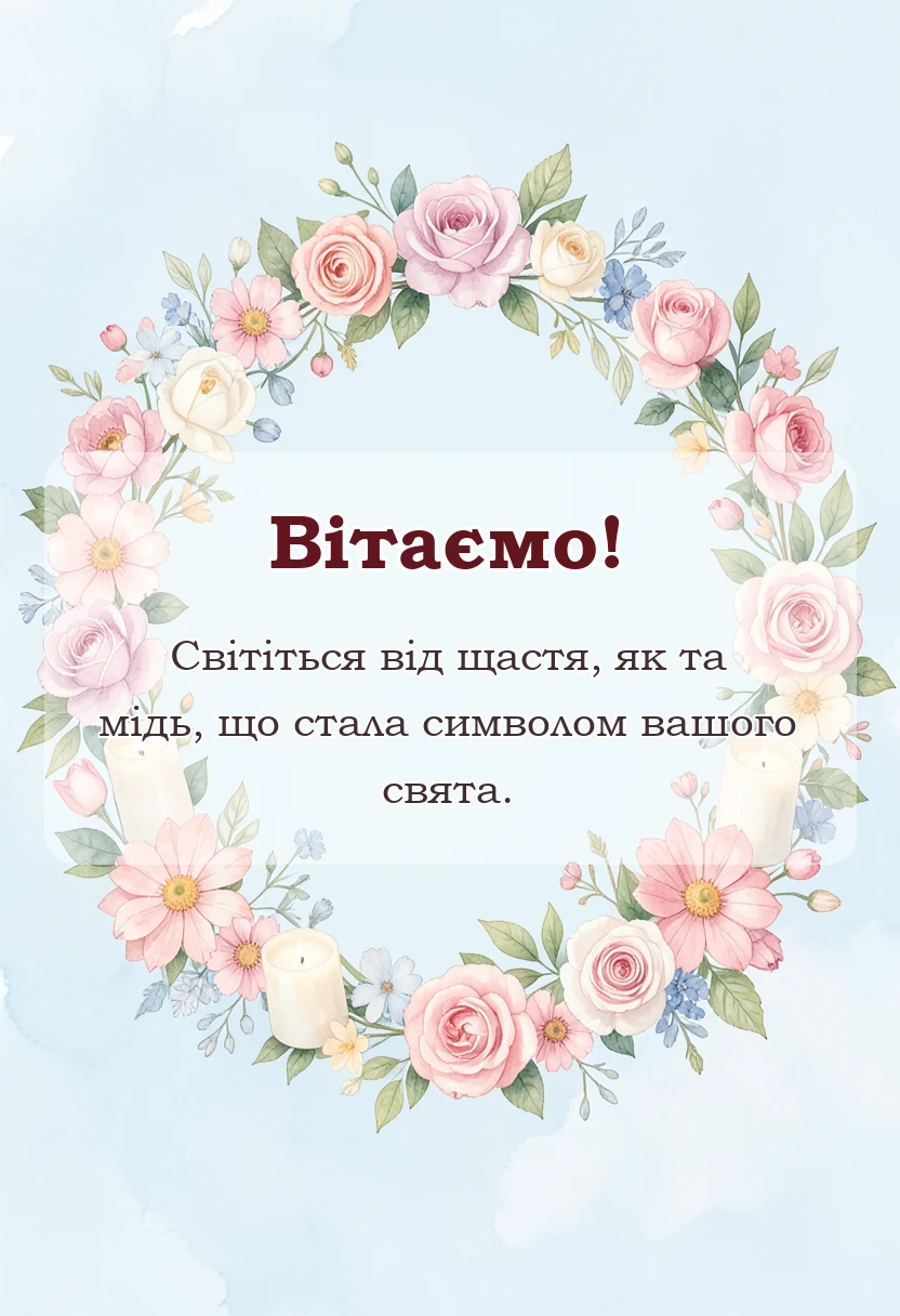 красива листівка: привітання з днем весілля картинки