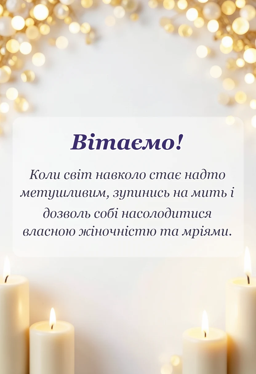 листівка з побажанням - привітання з днем жіночого щастя в картинках і листівках