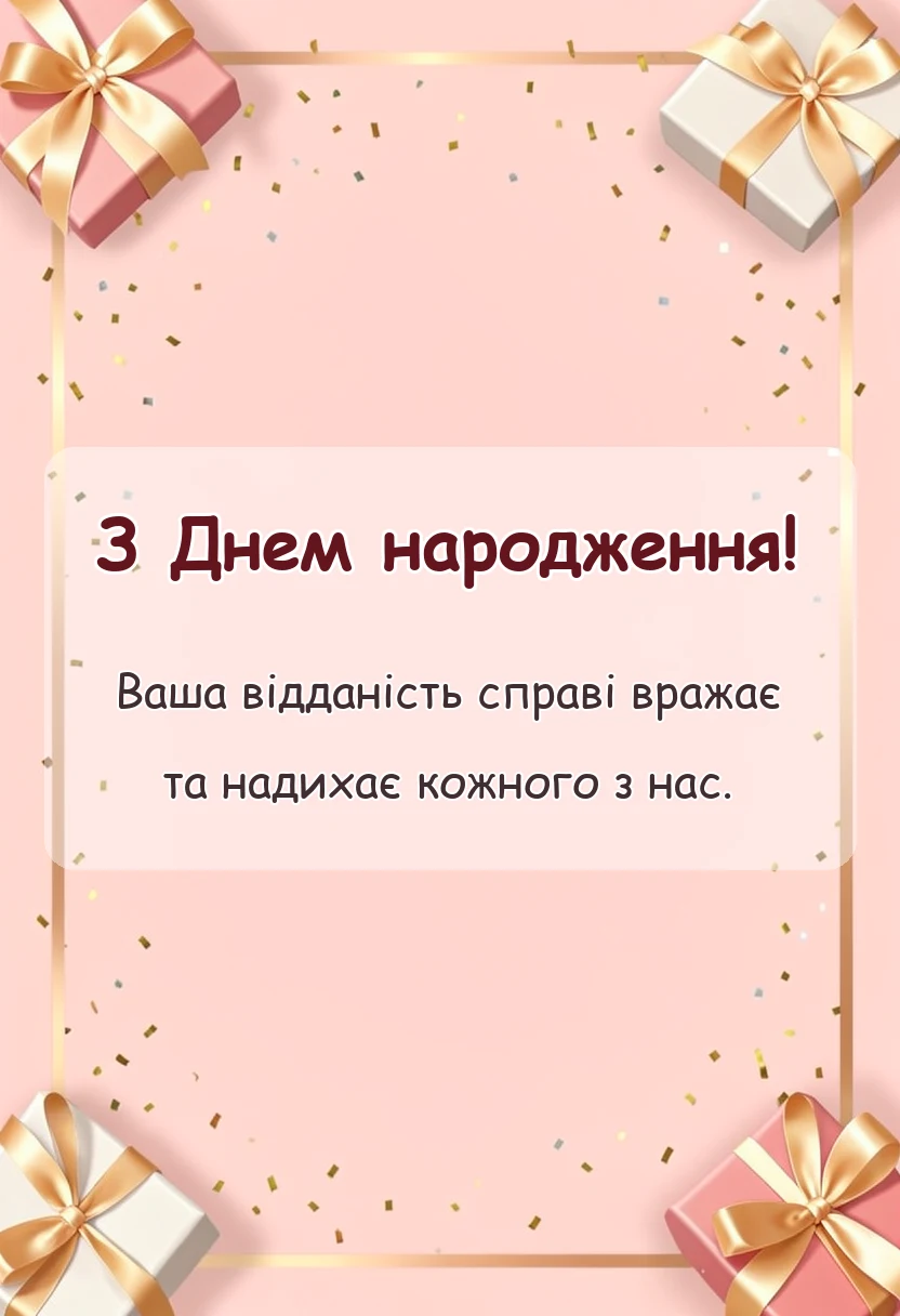унікальна листівка - привітання з днем народження вчителю