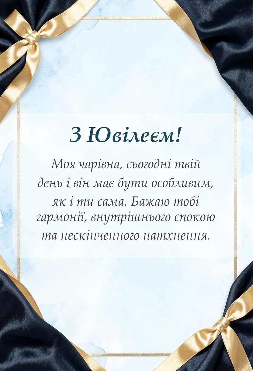 красива листівка: гарні привітання з ювілеєм жінці