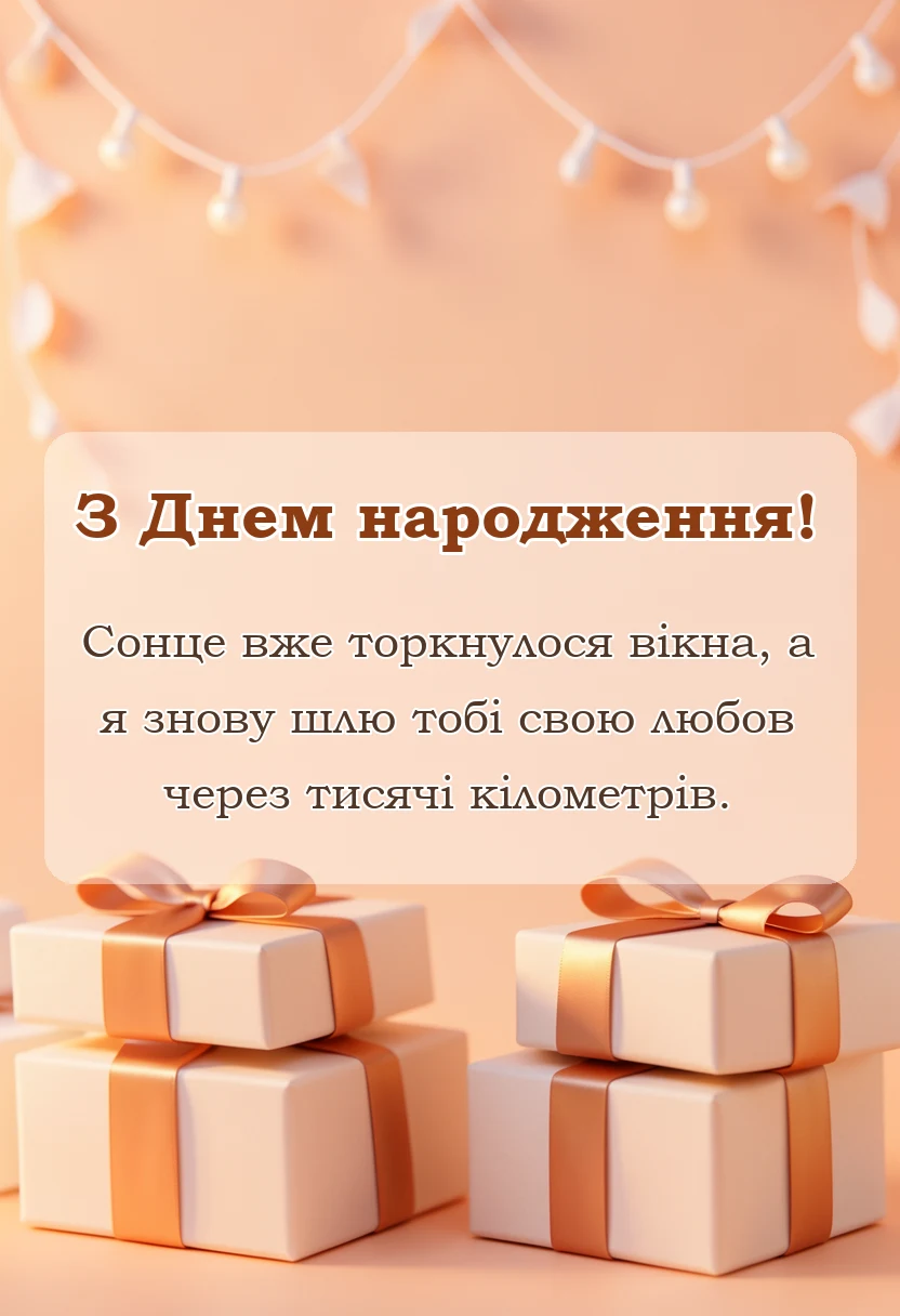 святкова картинка: доброго ранку коханому на відстані привітання
