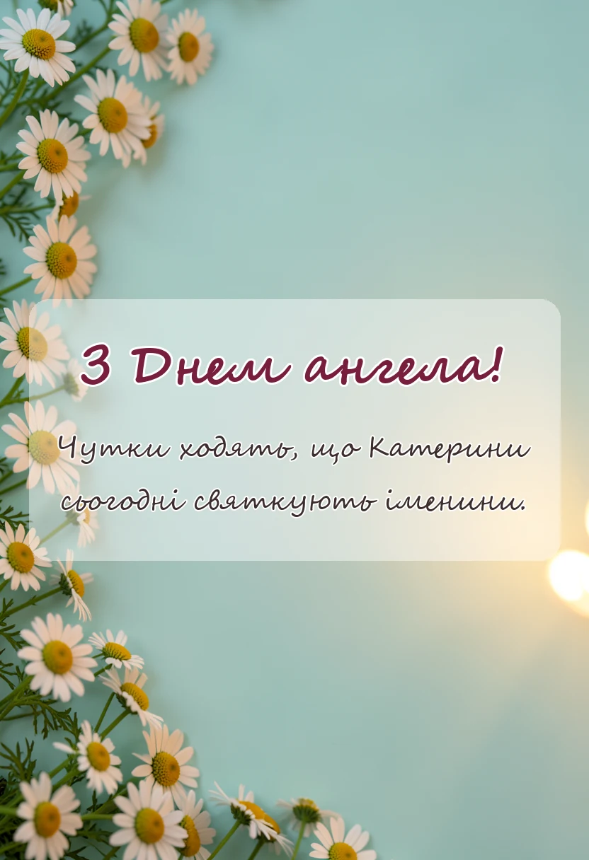 красива листівка: день ангела катерини привітання