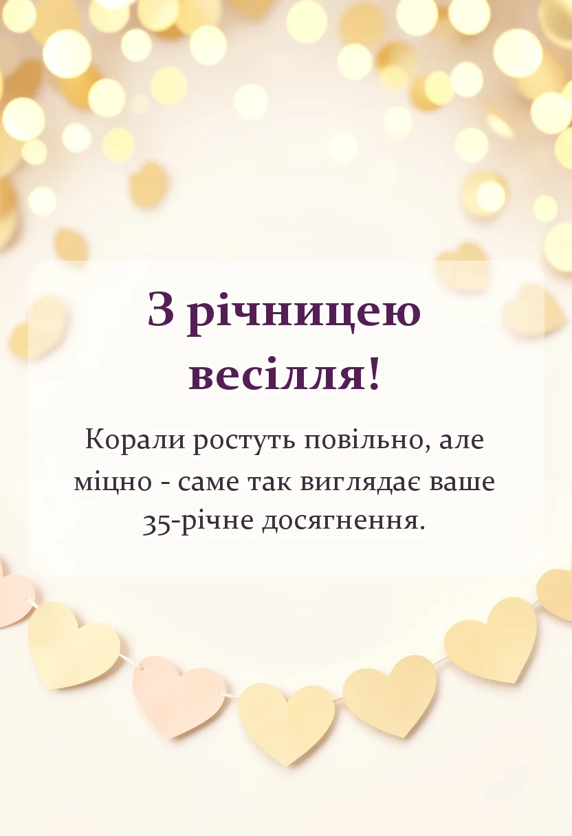 листівка з побажанням - коралове весілля картинки