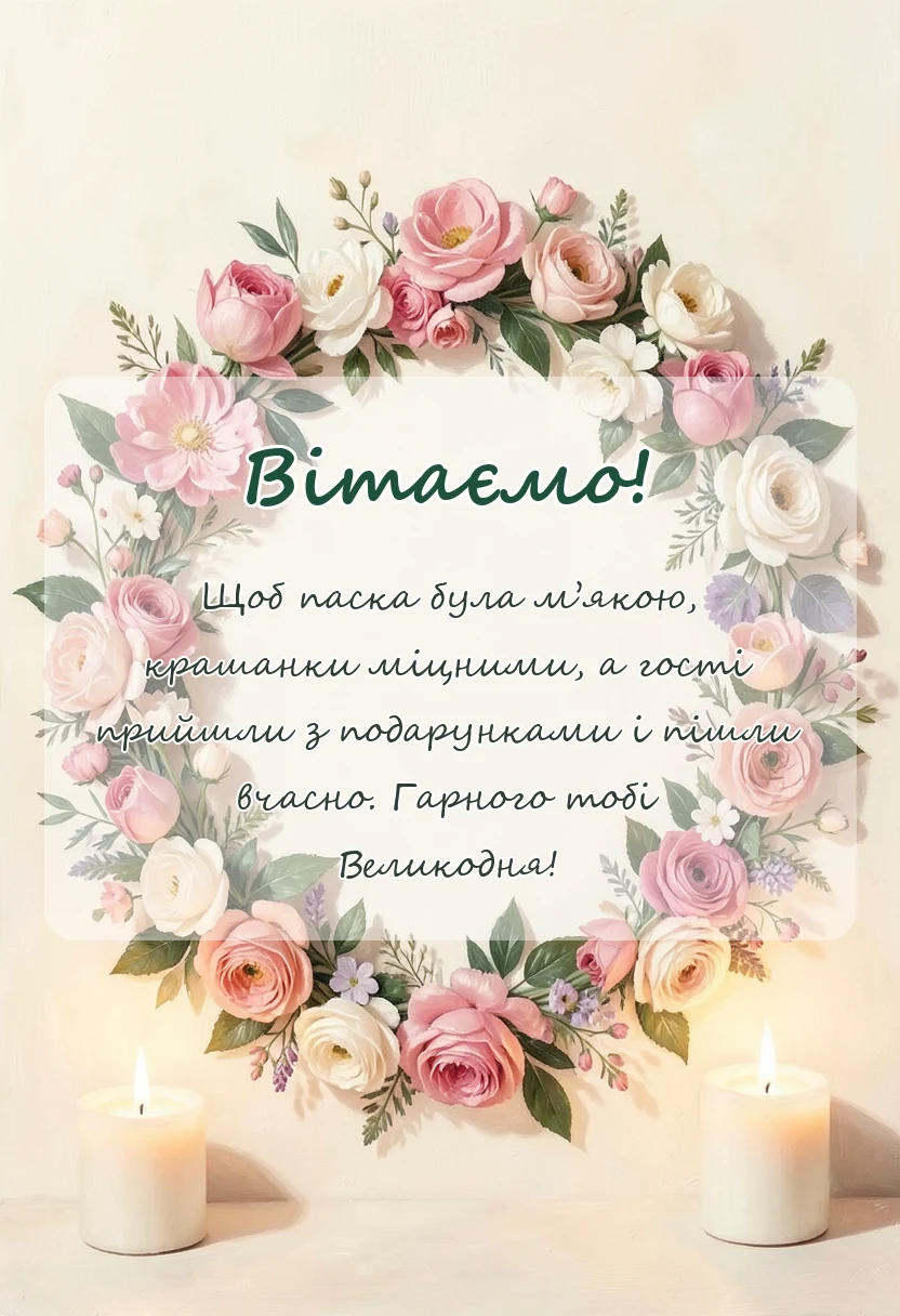 унікальна листівка - листівки з великоднем українською мовою