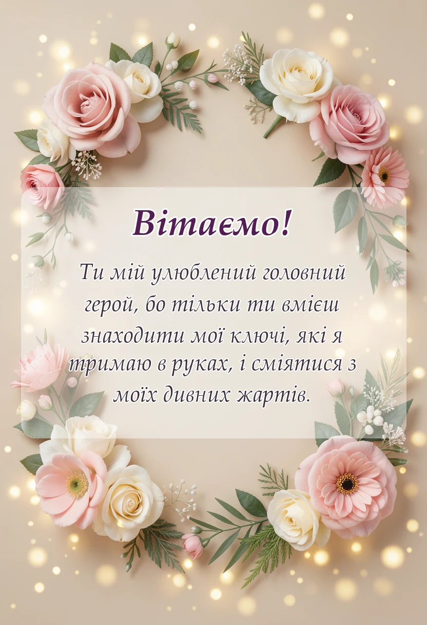 унікальна листівка - подяка коханому своїми словами