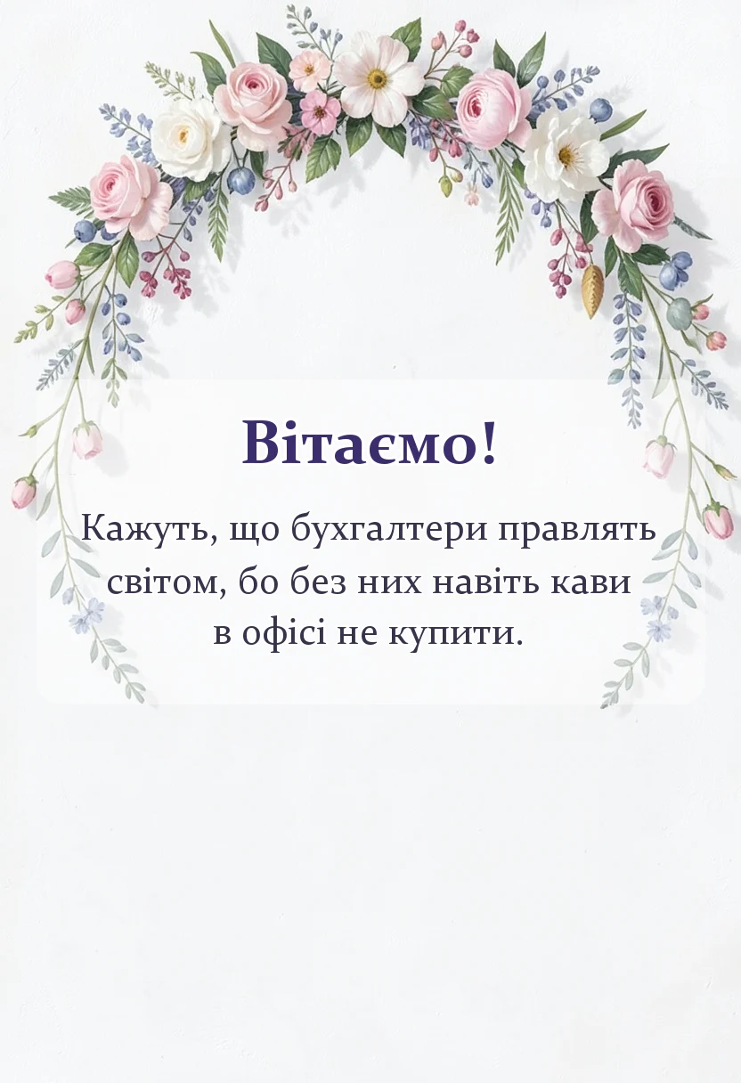 унікальна листівка - привітання з днем бухгалтера картинки українською