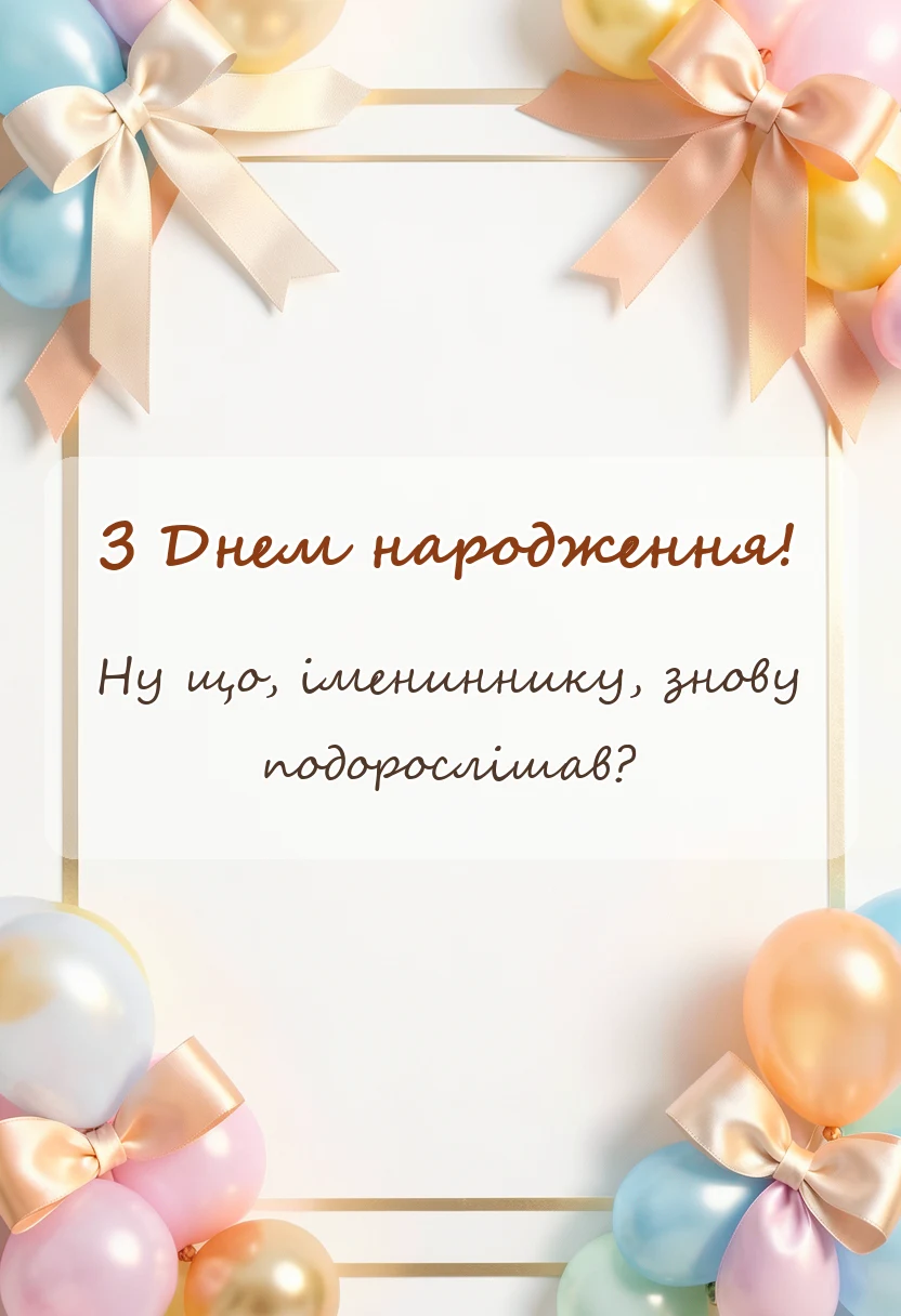 вітальна листівка - привітання з днем народження богдану