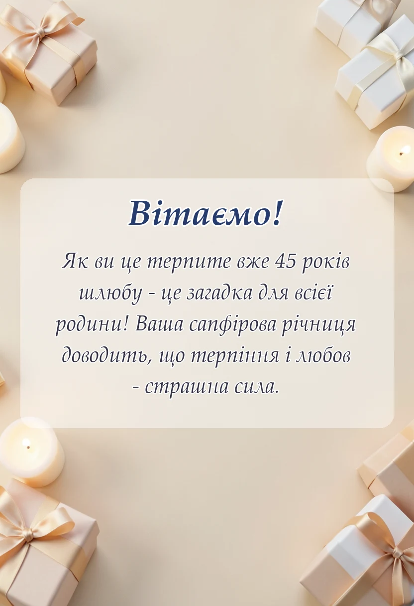 святкова картинка: картинки з 45 роками весілля