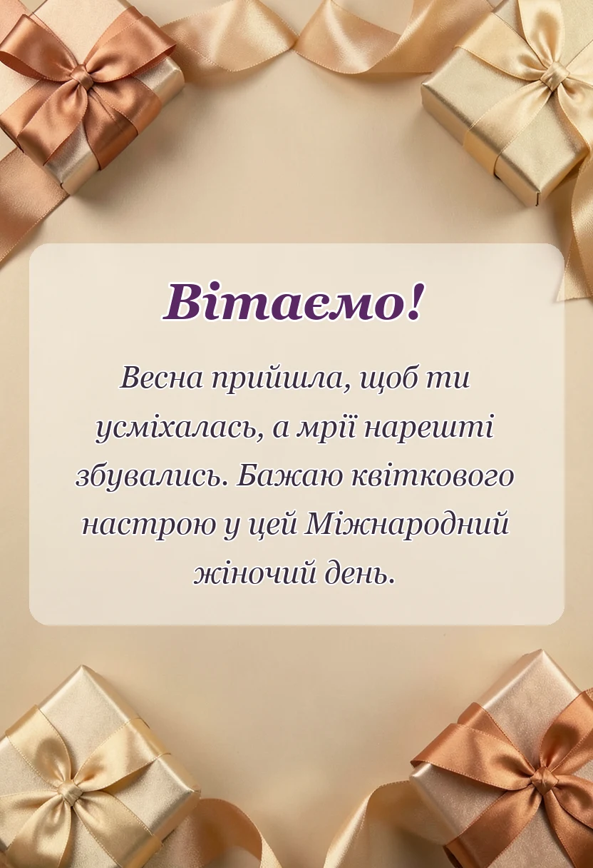 унікальна листівка - безкоштовні картинки з 8 березня