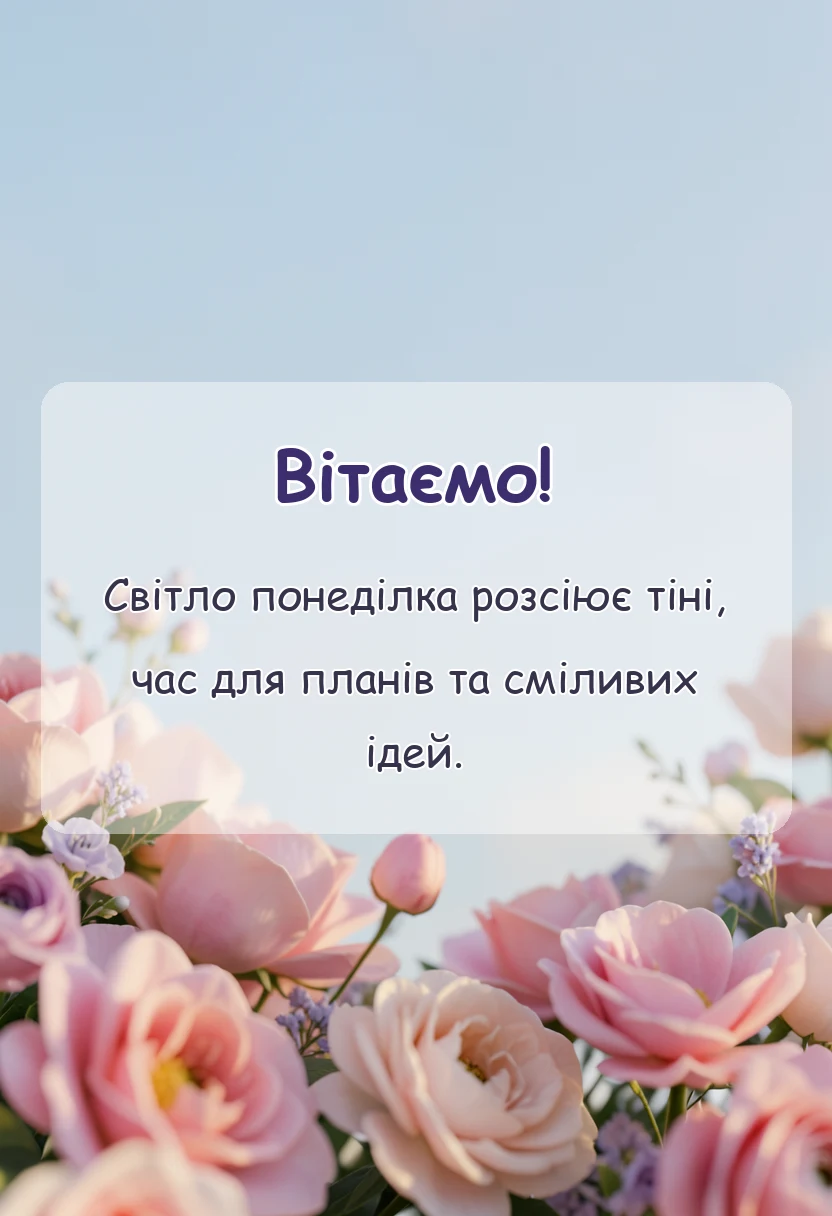 красива листівка: картинки гарного понеділка