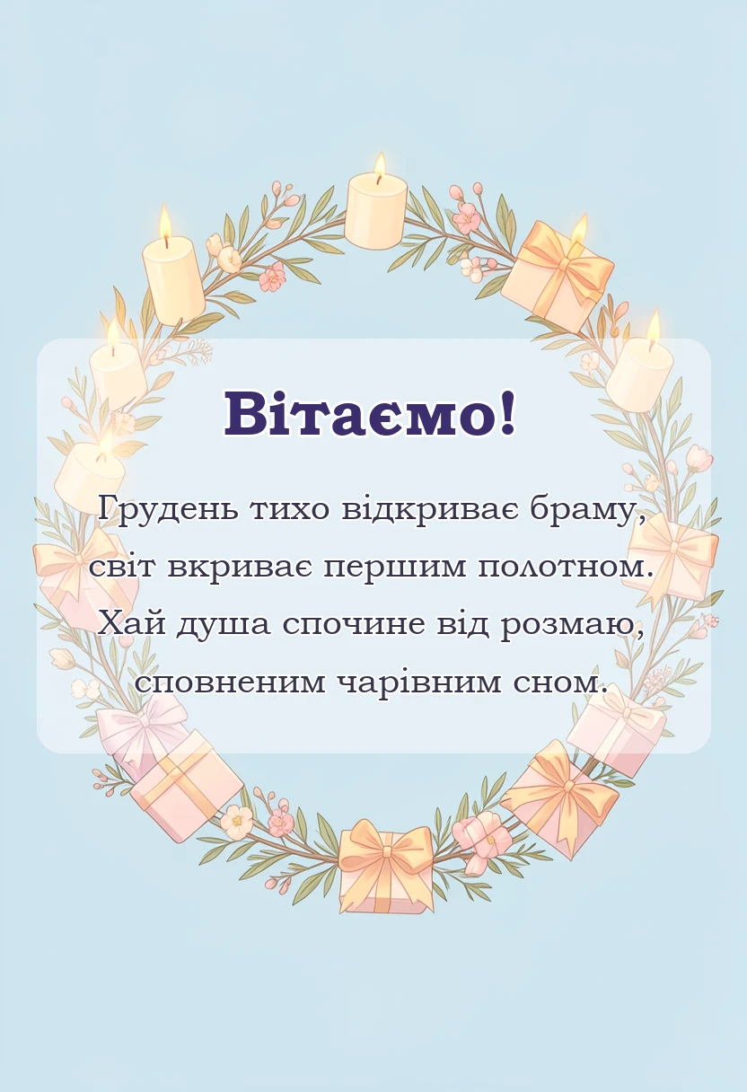 святкова картинка: картинки з першим днем зими