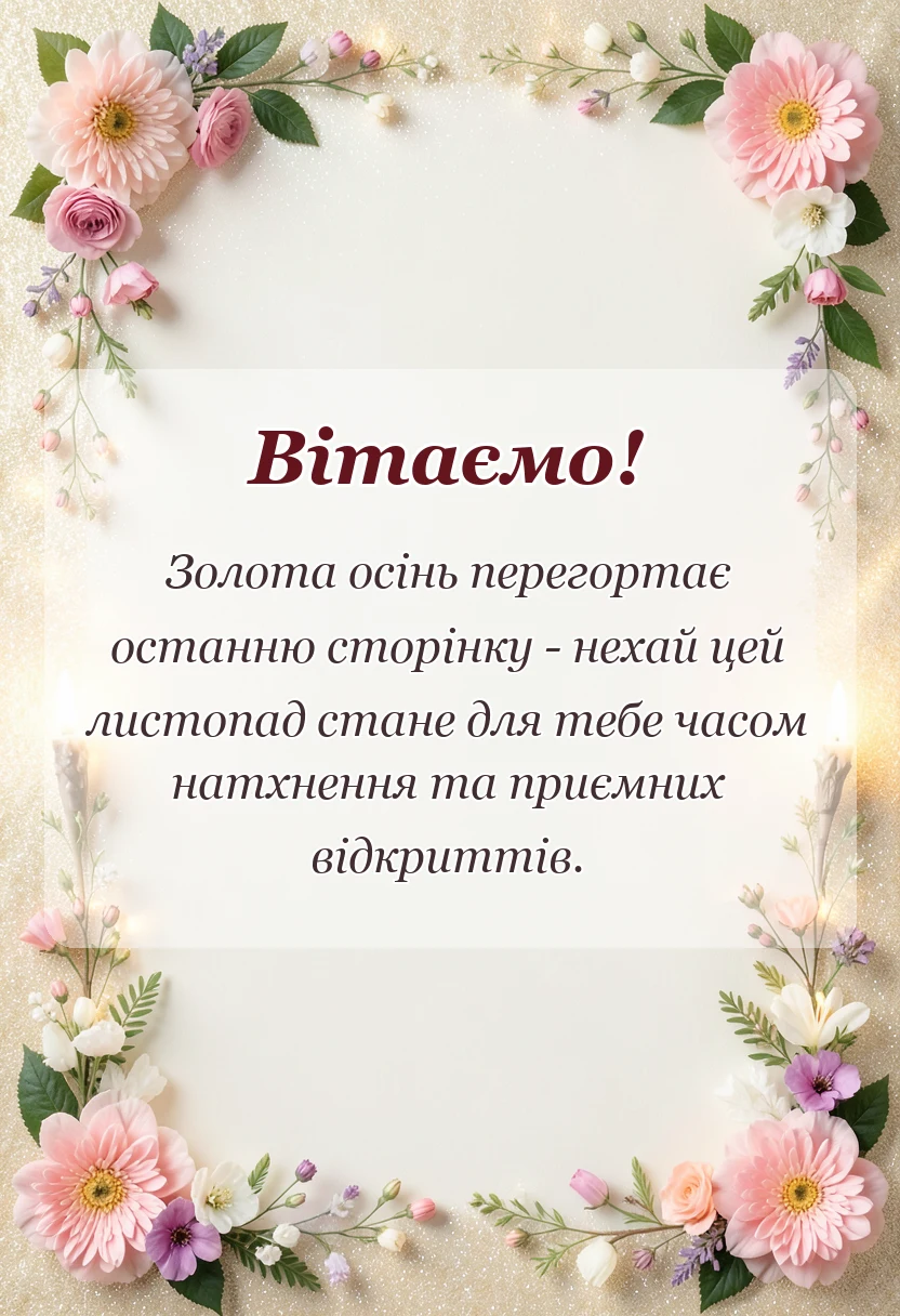 святкова картинка: картинки з першим днем листопада