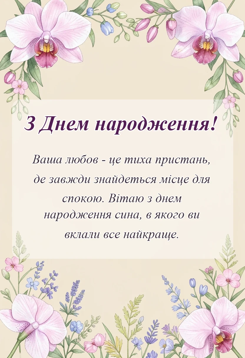 листівка з побажанням - картинки привітання з іменинником батькам
