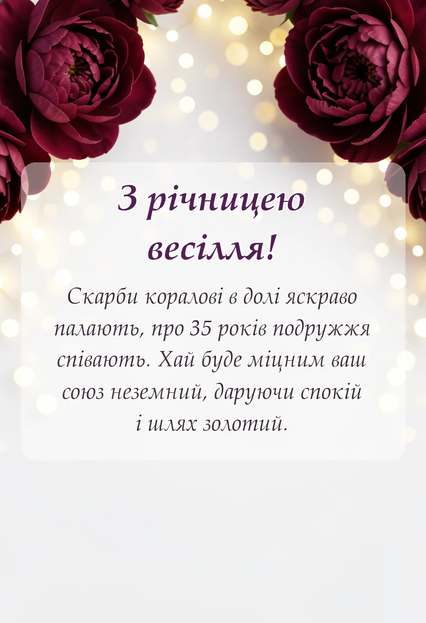 унікальна листівка - коралове весілля картинки