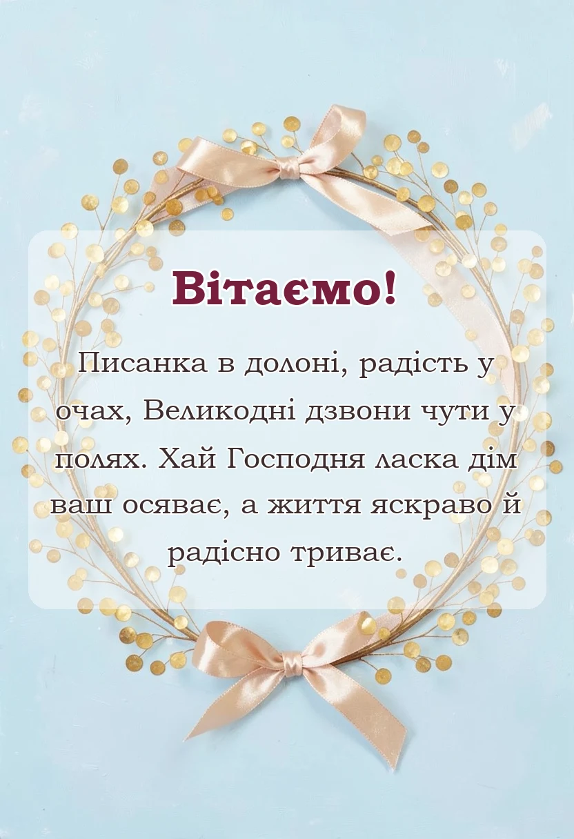вітальна листівка - листівки з великоднем українською мовою