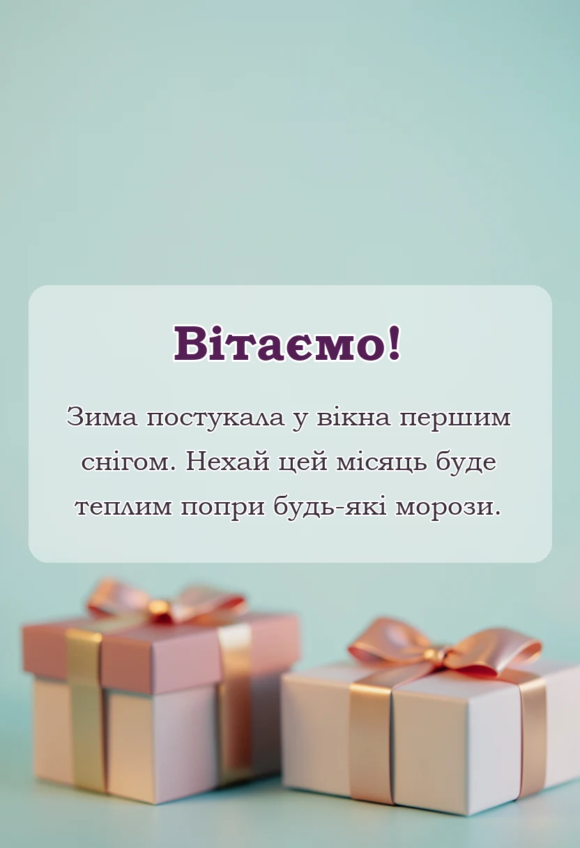 листівка з побажанням - з першим снігом картинки