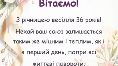 унікальна листівка - картинки з 36 роками весілля