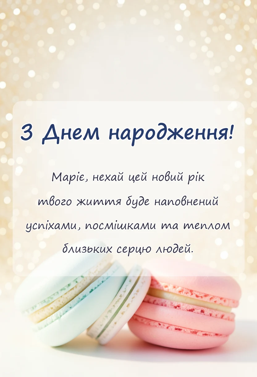 красива листівка: листівки з днем народження марія