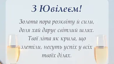 вітальна листівка - найкращі привітання чоловіку з ювілеєм