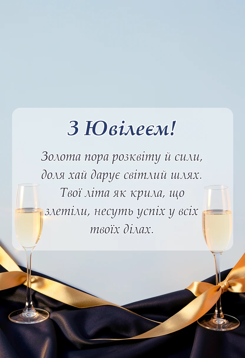 вітальна листівка - найкращі привітання чоловіку з ювілеєм