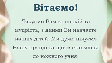 красива листівка: подяка вчителю від батьків своїми словами