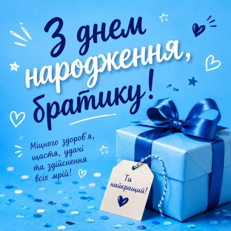 Привітання з днем народження брату від сестри
