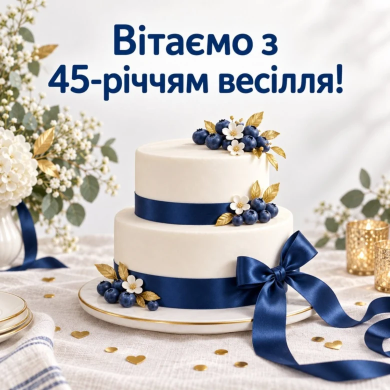 Двоповерховий весільний торт з ягодами та квітами для святкування.