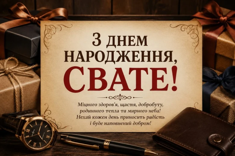 Привітання сватові з днем народження та подарунками.
